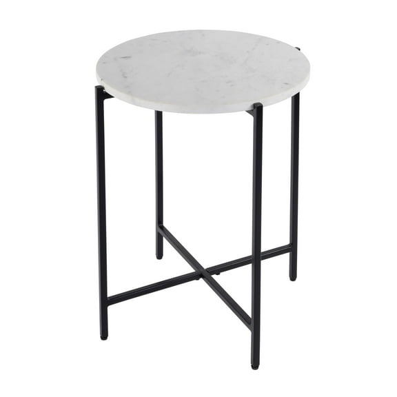 Butler Specialty Company Mirabell 19"W Round Marble Side Table - White