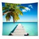 thumbnail image 1 of Tapiz de pared con diseño de cocotero y vistas al mar, 180 x 150 cm, microtela, 1 of 1