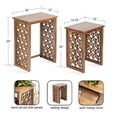 thumbnail image 3 of Kate and Laurel Karni Modern Wooden Nesting Tables, Set of 2, Natural Wood, Decorative Modern Solid Wood Bedroom Nightstand Tables for Storage and Display, 3 of 11