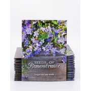Seeds of Remembrance | 25 Individual Forget Me Not Flower Seed Packet Favors | NON GMO | Rustic Wood | Ready to Give | Bulk Pack of 25 | Easy to Mail