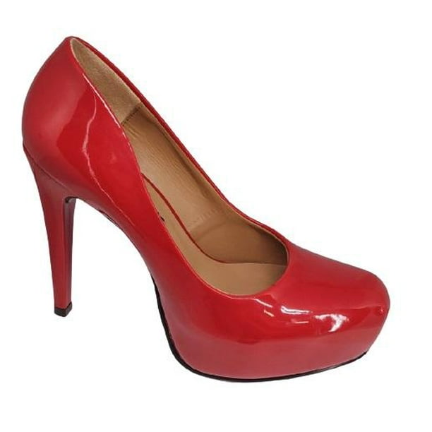 Calzado de ADULTO tipo ZAPATILLA color charol rojo escarlata