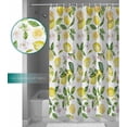 thumbnail image 6 of Summer Tropical Lemon Shower Curtain, Yellow Plant Shower Curtain Set with Hooks, Spring Summer Waterproof Fabric Shower Curtains for Bathroom Decor, 72x72 Inch Bath Curtain, 6 of 6
