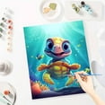 thumbnail image 3 of JYLMOOD DIY Paint by Number for Adults, Easy Painting by Numbers for Gift Home Wall Decor 16x20in without Frame, Colored Canvas - Sea Turtles, 3 of 5