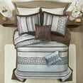 thumbnail image 4 of Madison Park Princeton 5-Piece Cotton Reversible Jacquard Bedspread Set - Blue, 4 of 5