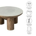 thumbnail image 2 of Ellison Coffee Table With Marble Top in Walnut, 2 of 8