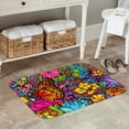 thumbnail image 5 of Non Slip Door Mat, Butterfly Garden Fast Drying Bath Tub Mats, Absorbent Bathroom Rugs Entrance Welcome Mat, Bath MatS for Tub, Floor, Home, Kitchen, Hotel,16x24in, 5 of 6