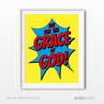 thumbnail image 1 of But for the Grace of God Bible Verses Religious Wall Art, Superhero Pop Art, 1 of 1