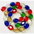 thumbnail image 4 of U8MO 12x16mm Faceted Multicolor Crystal Quartz Flat Oval Beads 12pcs, 4 of 4