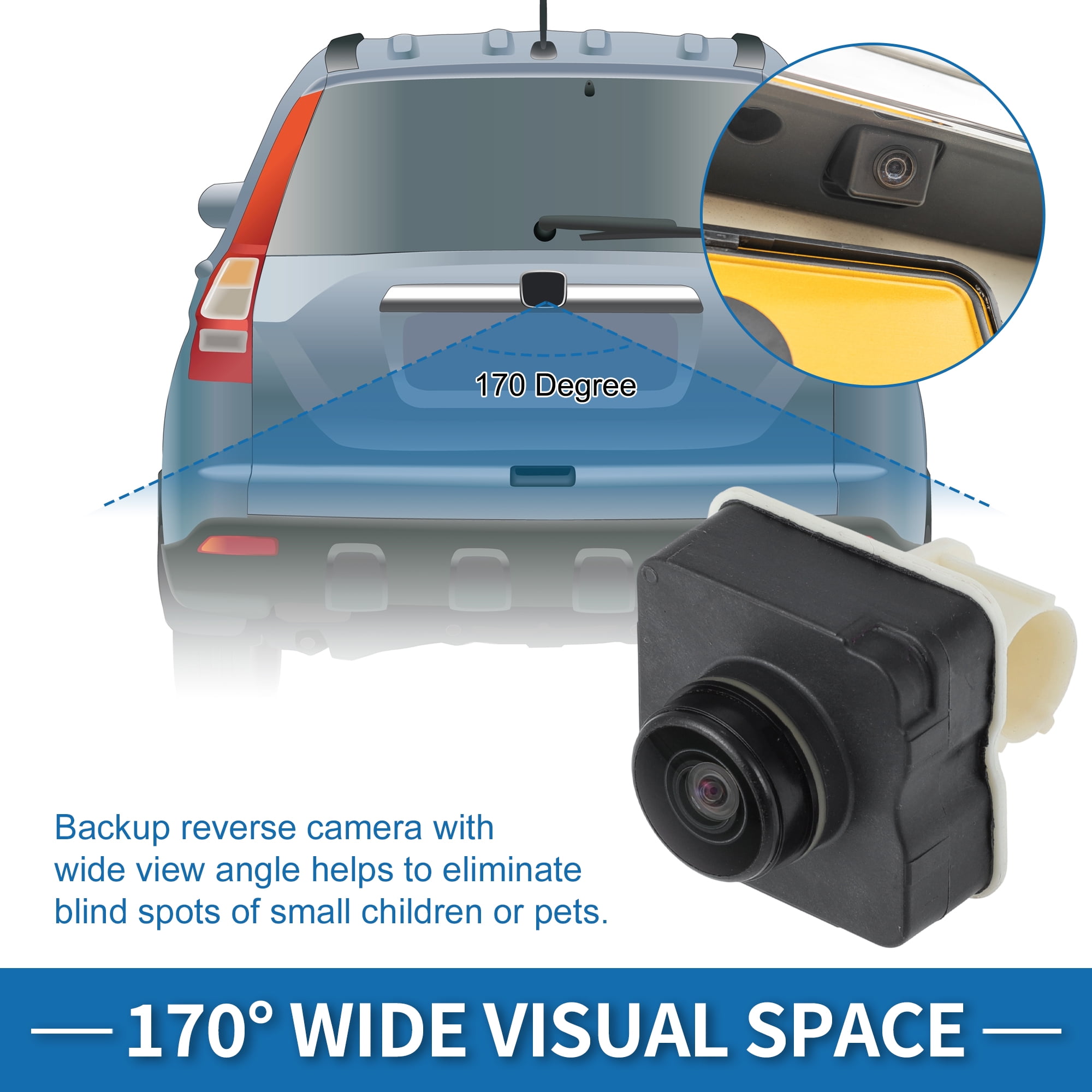 Unique Bargains Rear View Camera for Jeep Compass 2017-2021 Park Assist Backup Camera