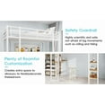 thumbnail image 6 of Newest White Loft Twin Bed with L Shaped Desk,Dual Stair Access, 360° Railing, Study & Storage for Teens, 6 of 13