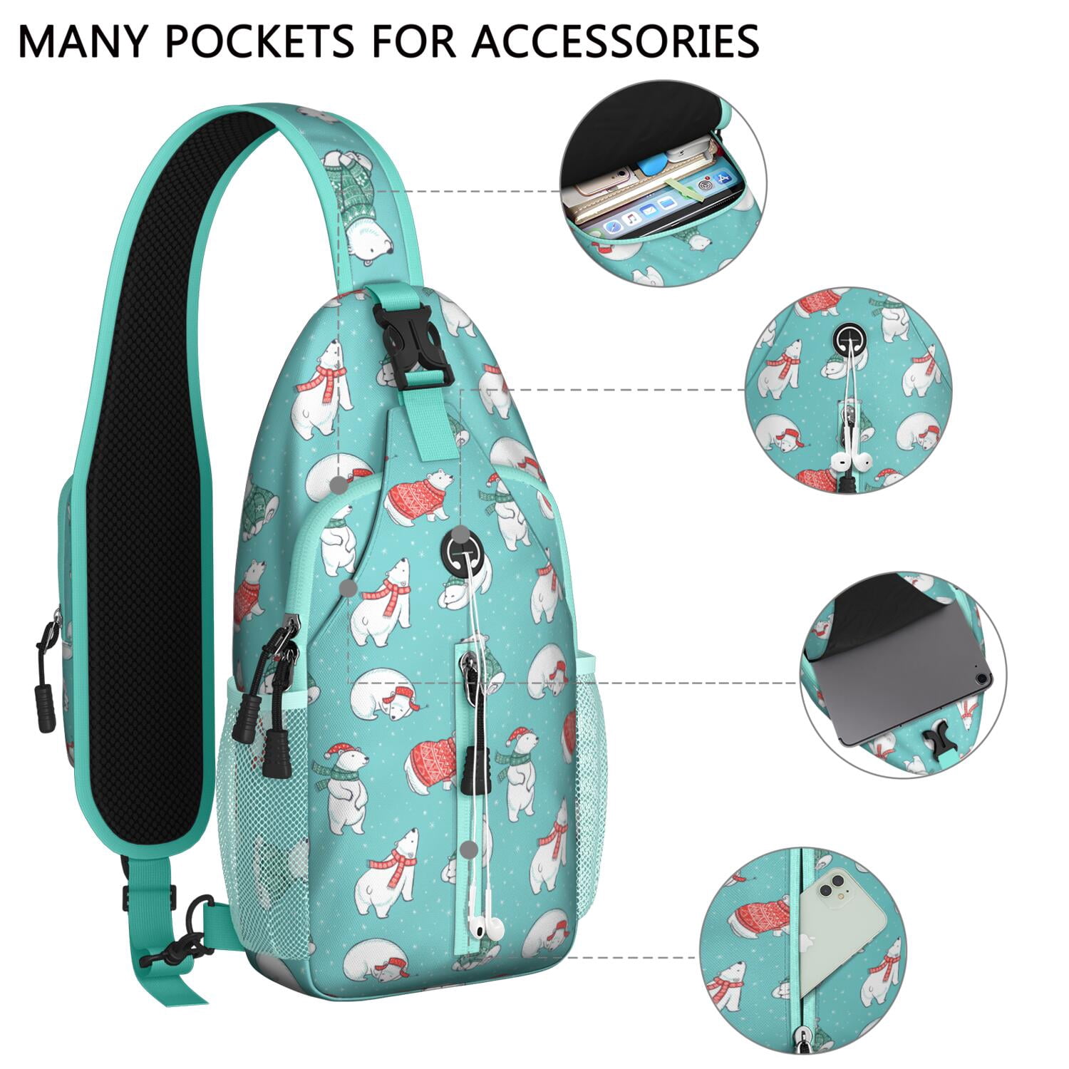 Pattern Tree Adorable Sky Crossbody Shoulder Bag for Women Men – Partitioned main compartment, Adjustable shoulder strap, Ergonomic fit – Artistic Pattern Design for Travel, Hiking, Outdoor