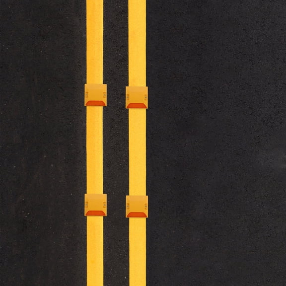 KHBUAB Driveway Reflectors Signs Yellow Reflective Plastic 2Pcs