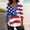 E, variant on Avrnliq American Flag Patriotics Shirts Women USA 4th of July T Shirt Red White Blue Graphic 3/4 Sleeve Tee Summer Tops