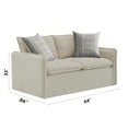 thumbnail image 3 of ACME Upendo Contemporary Linen Fabric Loveseat with 2 Pillows in Beige, 3 of 6