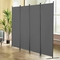 thumbnail image 5 of Choco Moon 89" Folding Privacy Screens 4-Panel Room Dividers for Offices, Bedrooms & Dining Rooms, Lightweight & Versatile Design, Gray, 5 of 11