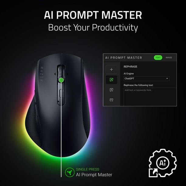 Razer Pro Click V2 Wireless Mouse: Right-Handed Ergonomic Design