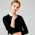 thumbnail image 3 of Fake Collar Detachable Dickey Collar Half Shirts Round Collar Blouse False Collar Top for Women Girls Outfits, 3 of 7