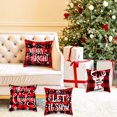 thumbnail image 1 of Jusqu'à 65 % de Réduction sur Housse de Coussin de Noël SMihono, Forme Flocon de Neige, Forme Père Noël Élan, Rouge Classique de Noël, 1 of 6