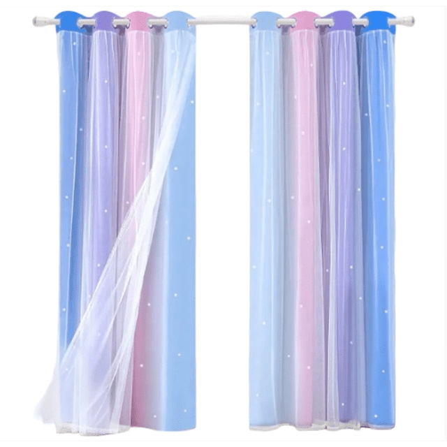 2piezas Cortinas Para Niños Modelo Morado