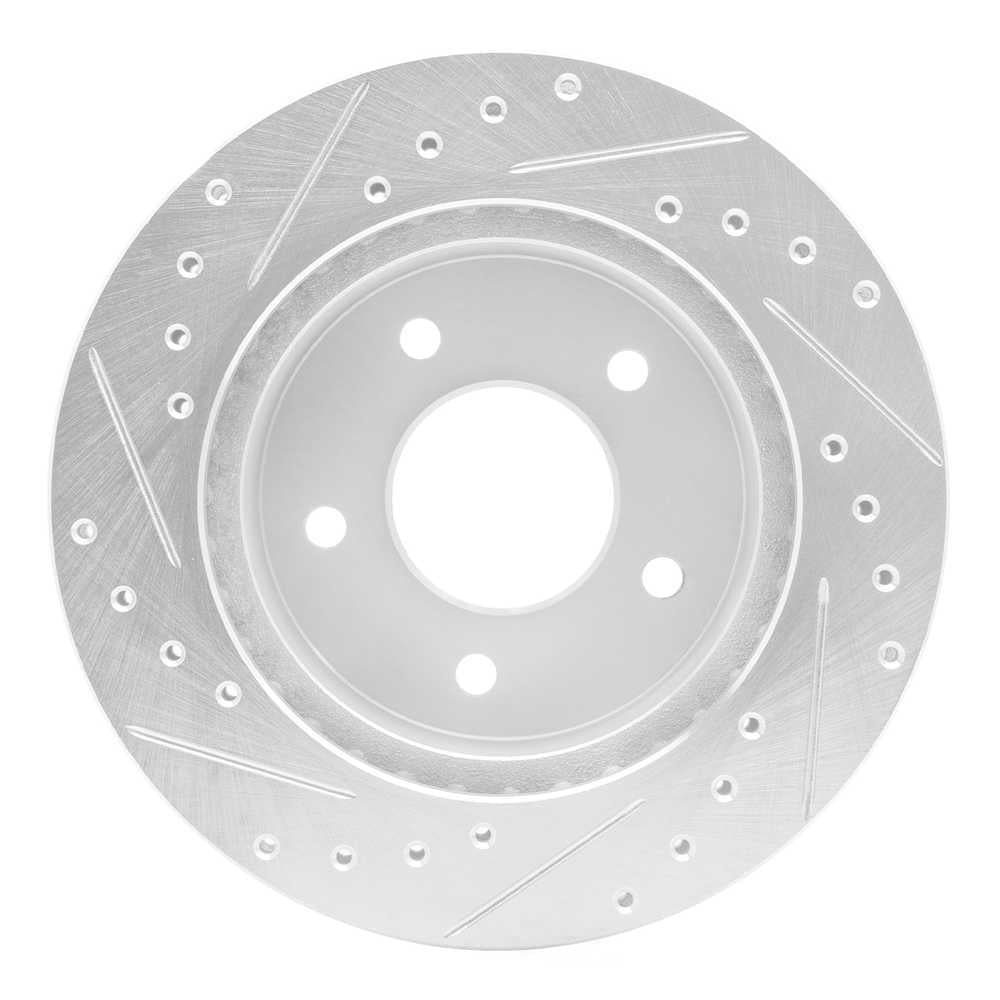 Dynamic Friction Company 631-48019R DFC Brake Rotor - Drilled And Slotted - Silver
