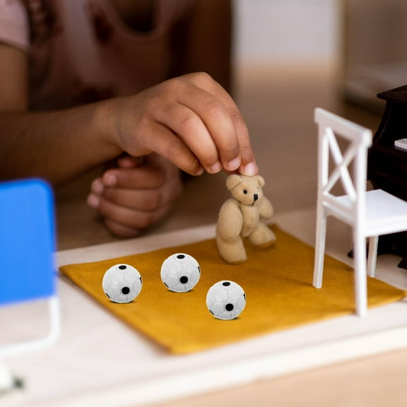 Niceauty Mini Footballs Multi-Colored Plastic 5Pcs for Fan Gear