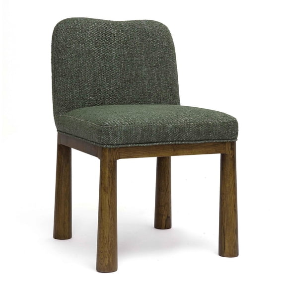 TOV Furniture Tiara Forest Green Performance Basketweave Fabric Dining Chair