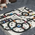 thumbnail image 6 of Kids Playmat Car Rug for Playroom Children's Educational City Traffic Road Map Fun Carpet Black-and-white Children Body Game Mat, 6 of 6