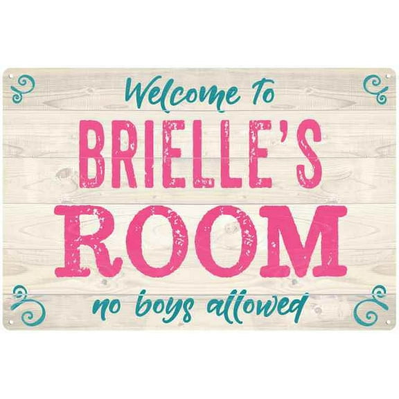 BRIELLE'S Room Kids Bedroom Sign 8x12 Metal Sign 208120089101