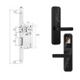 thumbnail image 1 of Door Lock, Tuya Digital Electronic Smart Door Lock With Biometric Camera Fingerprint Smart Card Password Key Unlock ,Easy to Install, 1 of 7
