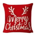 thumbnail image 3 of Fwttom Red Christmas Pillow Covers 18 x 18 Inches, Merry Christmas Sign Pattern Christmas Throw Pillow Covers, Decorative Christmas Pillow Cases for Holiday Home, 3 of 6