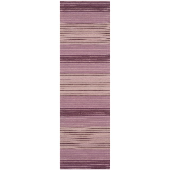 SAFAVIEH Marbella Asteria Striped Runner Rug, Lilac, 2'3" x 8'