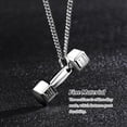 thumbnail image 3 of Collier en Forme d'Haltère en Alliage Élégant Électroplaqué Décoratif Remplacement Mode Inaltérable Anti-Rouille Électroplaqué Collier Ras du Cou Bijou Ornement Argent, 3 of 9