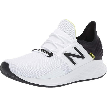 New Balance Men s Fresh Foam Roav V1 Running Shoe White Black 11.5 M US Walmart