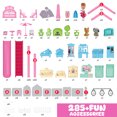 thumbnail image 4 of Jaawind Dollhouse for Girls 285Pcs 4-Story 13 Rooms Doll House With Lights Pretend Play Toy Playhouse Dolls Furniture Accessories Gift For Kids Girls Age 3 4 5 6 7 8 Year Old, Pink, 4 of 7