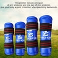 thumbnail image 3 of Juego de protectores de almohadillas protectoras para brazos y espinilleras de Taekwondo de cuero PU grueso (azul S), 3 of 8