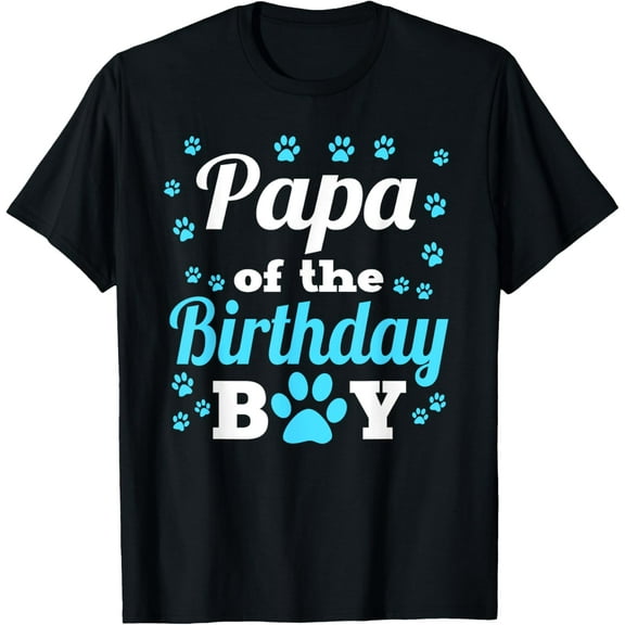 t-shirt Papa Of The Birthday Boy Dog Paw Bday Party Celebration T-Shirt.
