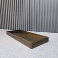 thumbnail image 4 of Bandeja rectangular de acero inoxidable martillado for paisajismo de plantas de interior y exterior, 4 of 7