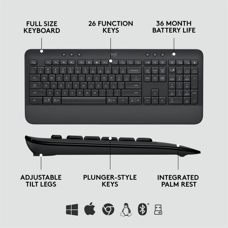 Logitech MK650 Wireless Keyboard and Mouse Combo, SilentTouch