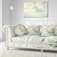 thumbnail image 3 of Designart Fantasy White Horse - Animal Throw Pillow - 12x20, 3 of 5