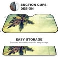 thumbnail image 4 of GZHJMY Car Front Windshield Sunshade UV Heat Protection, Foldable Auto Windshield Sun Visor for Sedan SUV Vintage Palm Background, Car Sunscreen Blocks UV Rays Heat 51x27.5inch Keep Vehicle Cool, 4 of 6