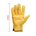 thumbnail image 5 of Heavy Duty for Women Medium Yellow Leather Gardening Gloves with Thorn Proof, by Hclzlg, 5 of 8