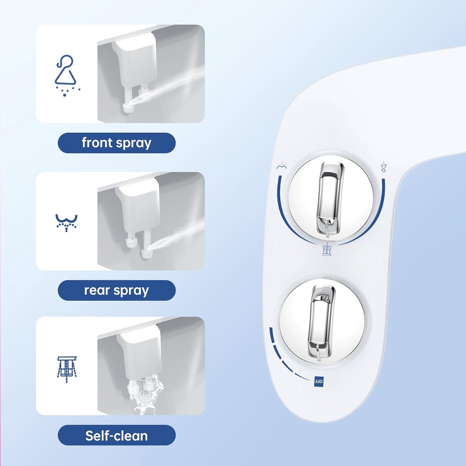 Aoile ABS White Bidet Attachment, 1 Piece