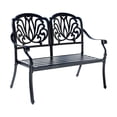 thumbnail image 4 of Hi-Line Gift Ltd 78662-BK Midnight Oasis- Black Cast Aluminium Garden Bench with Easy Assembly, 4 of 4