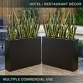 thumbnail image 6 of Metal Planter for Outdoor Plants 38Lx10Wx30H inches Tall Divider Planter Box 48.8lb Black, 6 of 7