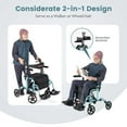 thumbnail image 5 of Goplus Folding Rollator Walker with Seat & 8'' Wheels Supports up to 300 lbs Navy, 5 of 10