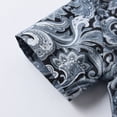 thumbnail image 4 of VNKIDY Boys Toddler 2 Piece Casual Outfit Short Sleeve Button Down Casual Fashion Print Shirt With Bow Tie Matching Solid Color Shorts For Summer Casual Wear Gray 5-6 Years, 4 of 6