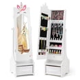 thumbnail image 1 of Costway Kids Jewelry Cabinet with Full-Length Mirror Drawer 2 Adjustable Tilt Angles White, 1 of 9