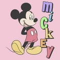 thumbnail image 2 of Girl's Mickey & Friends Mickey Mouse Colorful Name  Graphic Tee Light Pink Small, 2 of 4