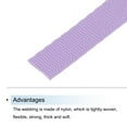 thumbnail image 3 of Uxcell Nylon Webbing Strap Flat 3/8" 50 Yards for DIY Luggage rack Purple, 3 of 7