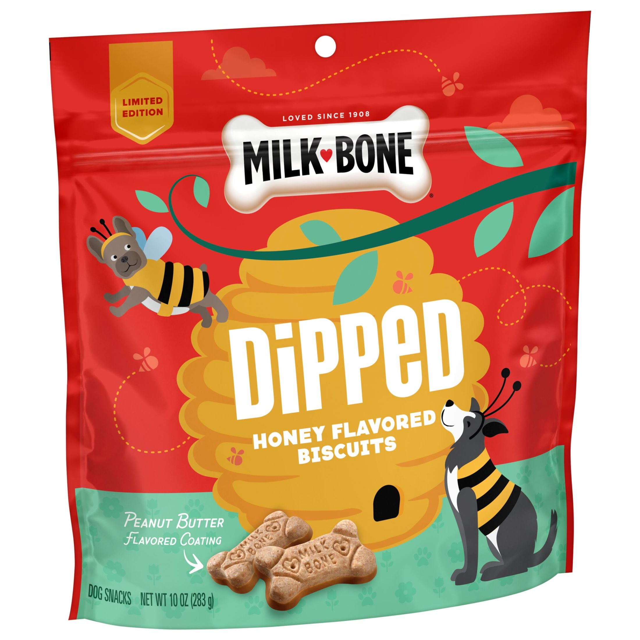 Milk-Bone Dipped Honey Flavored Biscuits With Peanut Butter Flavored Coating, 10 oz